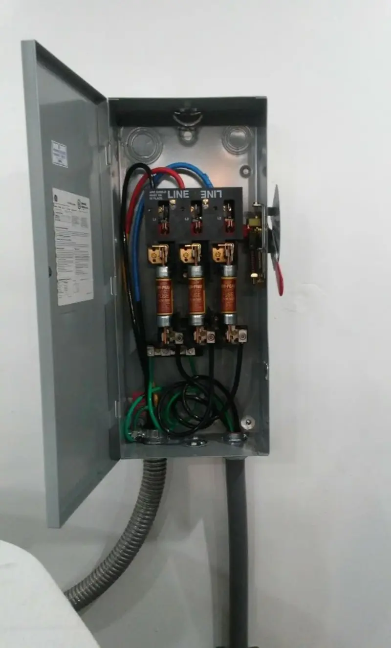 Three-phase disconnect switch installed for Electrical Wiring & Rewiring in Chippewa