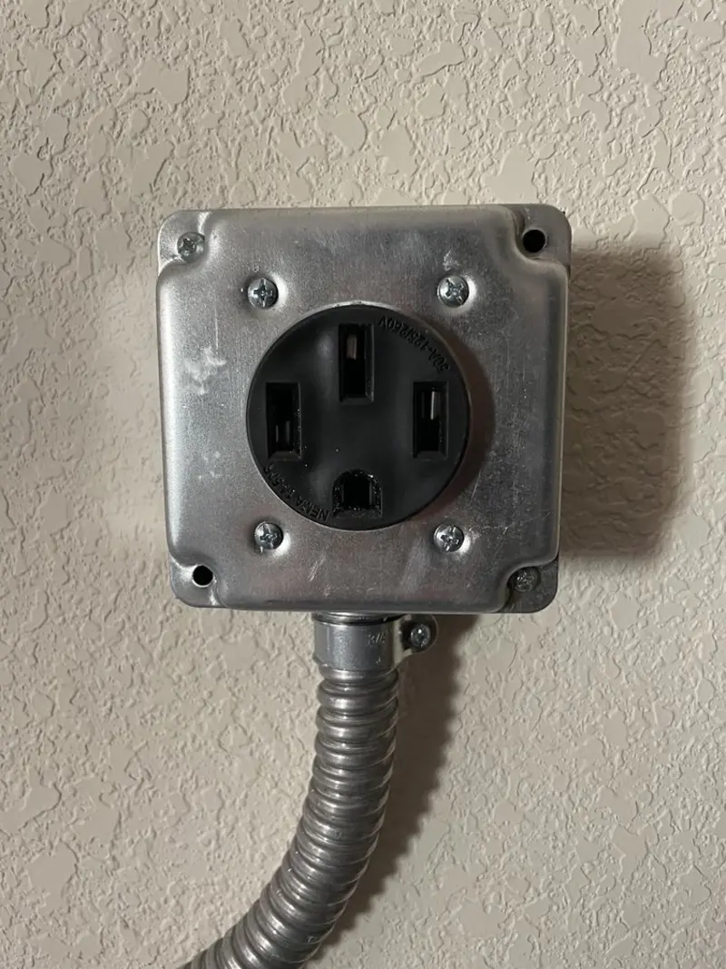 NEMA 14-50 outlet installed for Electrical Panel Upgrade in Chippewa
